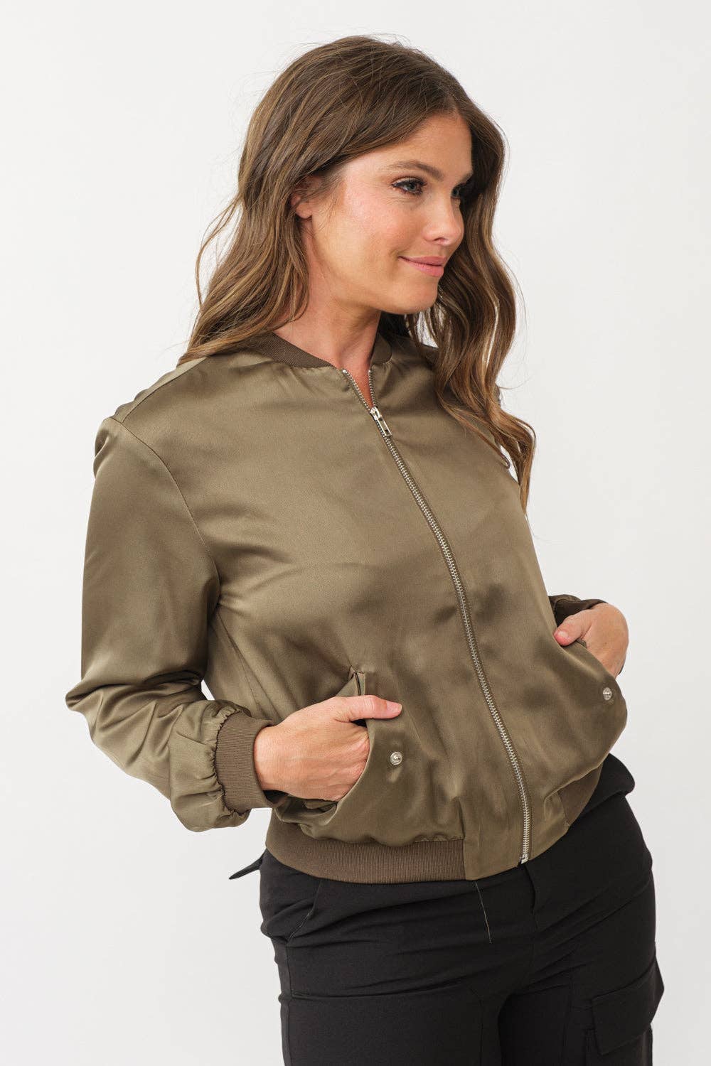 Satin Bomber Jacket: Be A Show-Stopper—Simply IRRESISTIBLE: