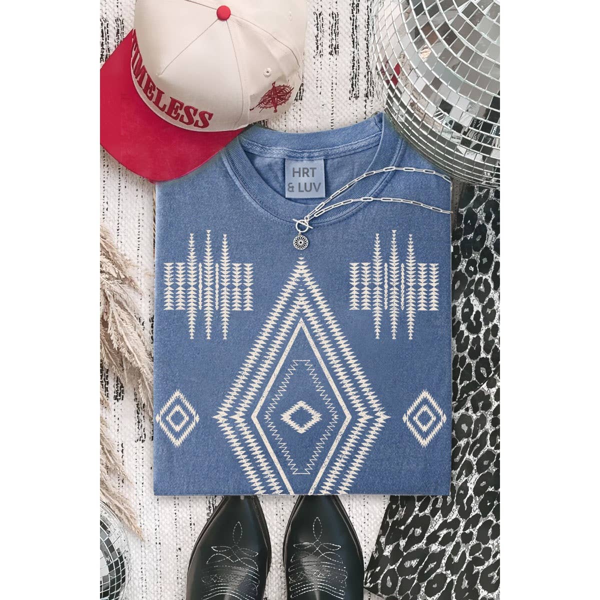 AZTEC TRIBAL BOHO MINERAL GRAPHIC TEE