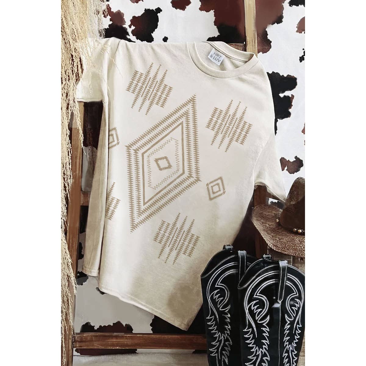 AZTEC TRIBAL BOHO MINERAL GRAPHIC TEE