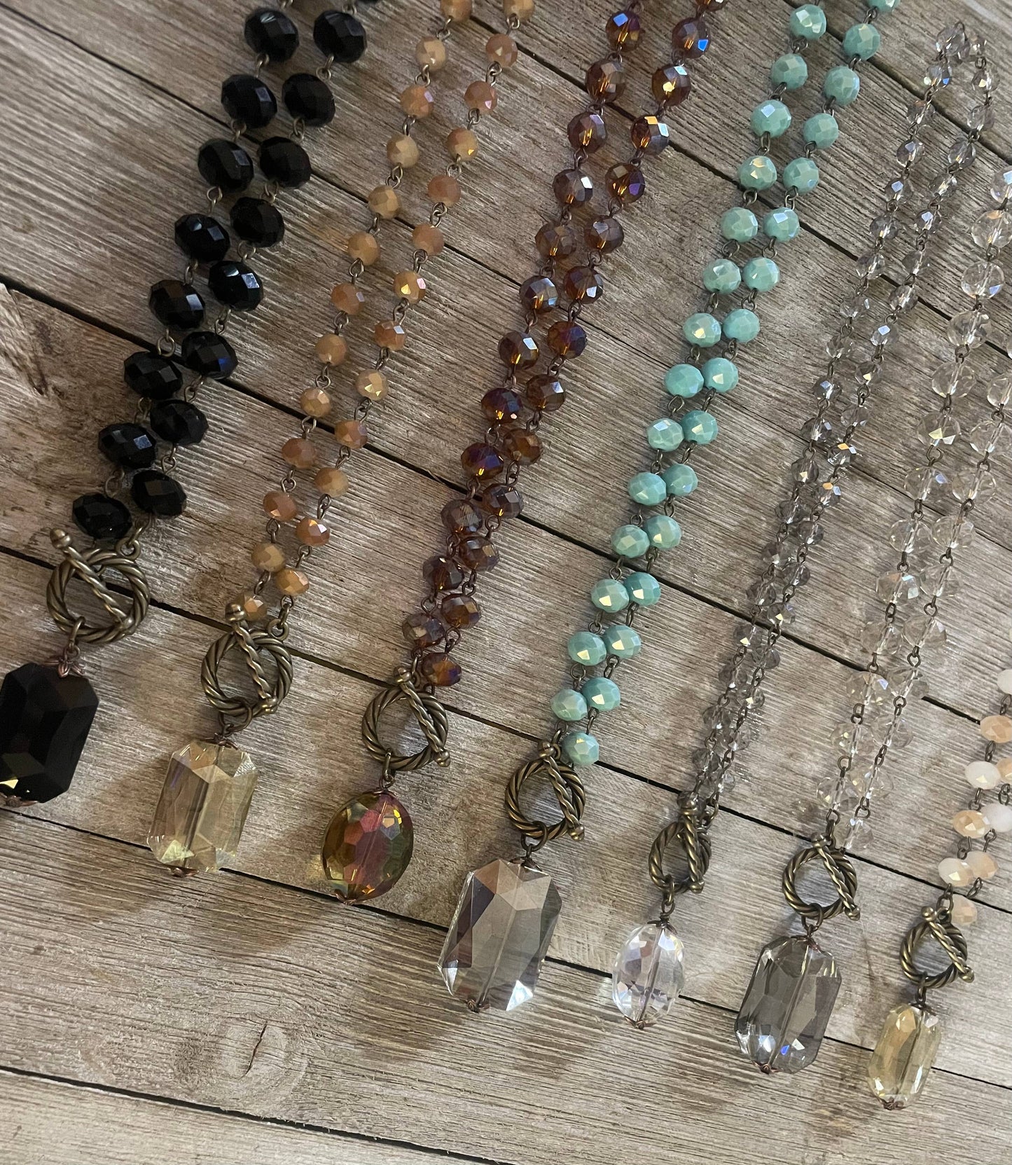 "Ripples of YELLOWSTONE": Crystal Necklaces 