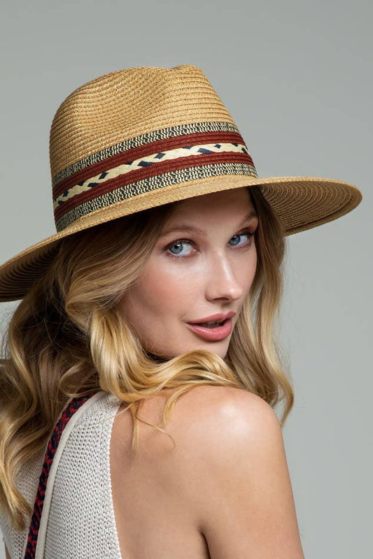 Braided Trim Panama Hat: Montana Boho Western Spirit Accessories: