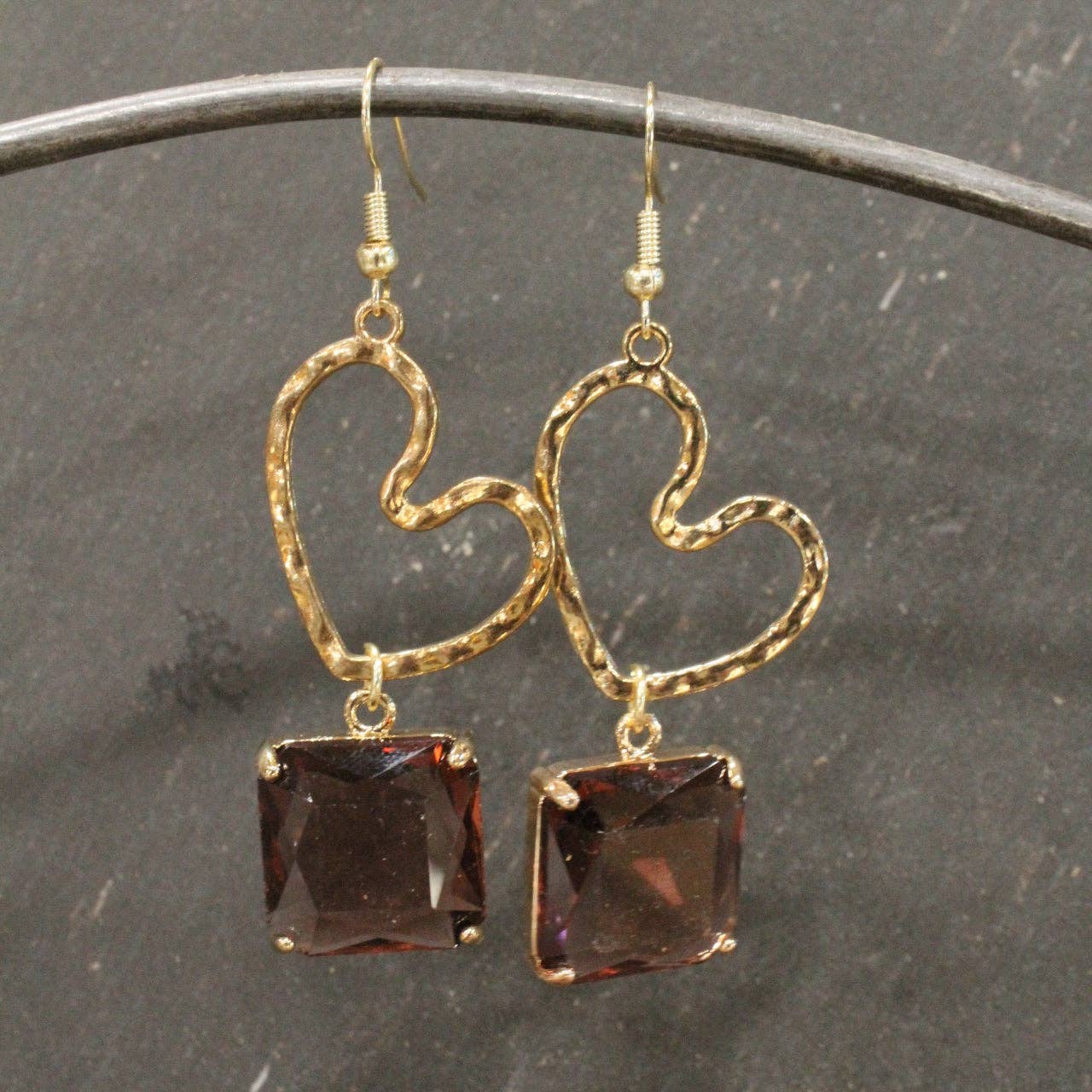 Cutie Pie Heart Throb Dangle Drop Earrings: FREE SPIRIT DREAMER Series: Boho & Free-People loving styles.