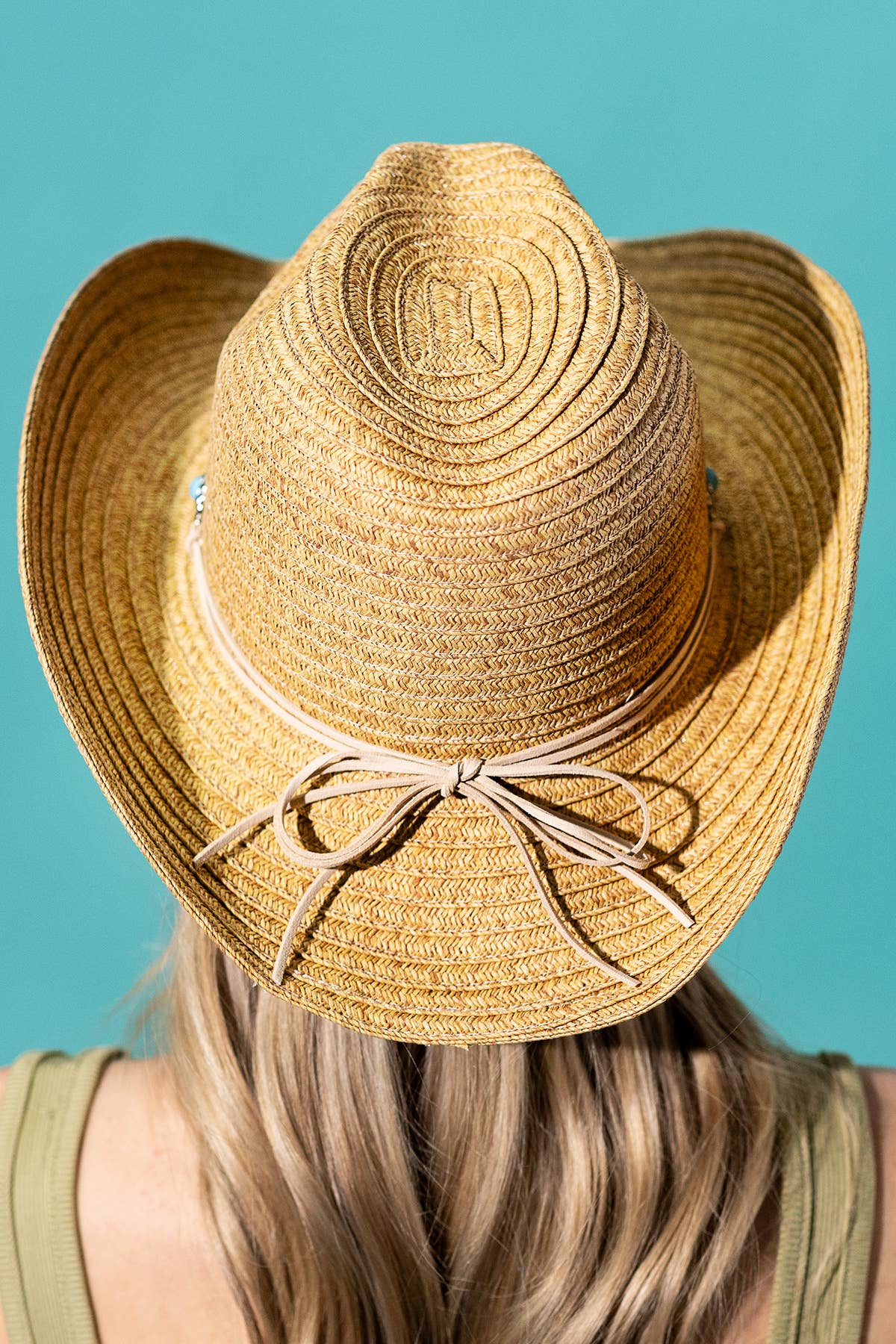 Shapeable Straw Cowboy Hat With Concho Band: Montana Boho Western Spirit Accessories