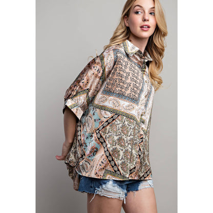 Simply Irresistible, Be the showstopper: LIGHT SATIN PRINT SHIRT