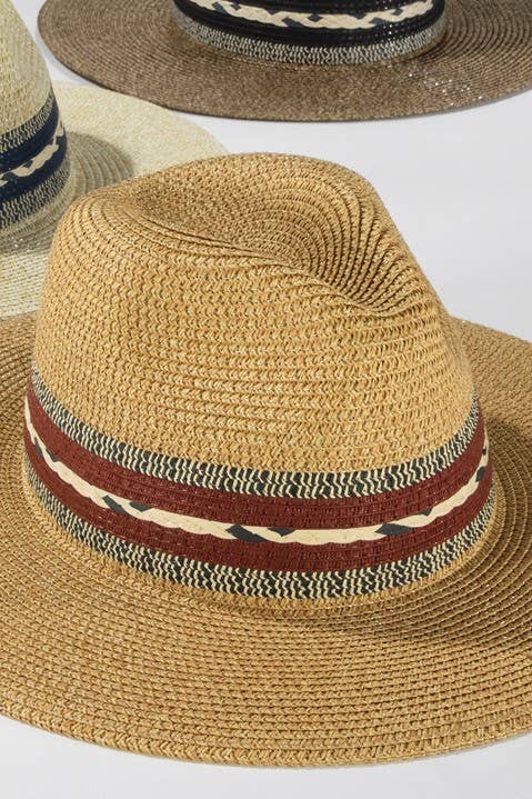 Braided Trim Panama Hat: Montana Boho Western Spirit Accessories: