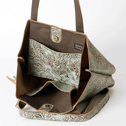Montana BOHO Western: Tote Embossed Genuine Western Leather Women Bag