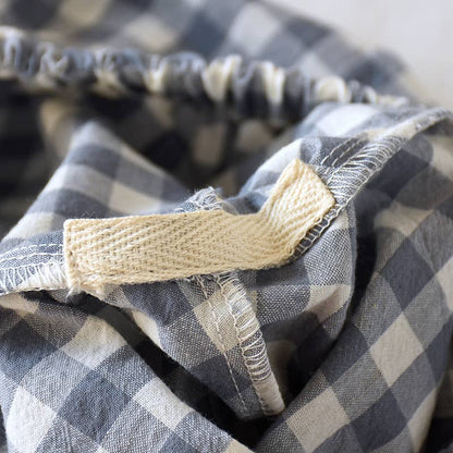 Soft cozy easy Gingham short cotton daily lounge short