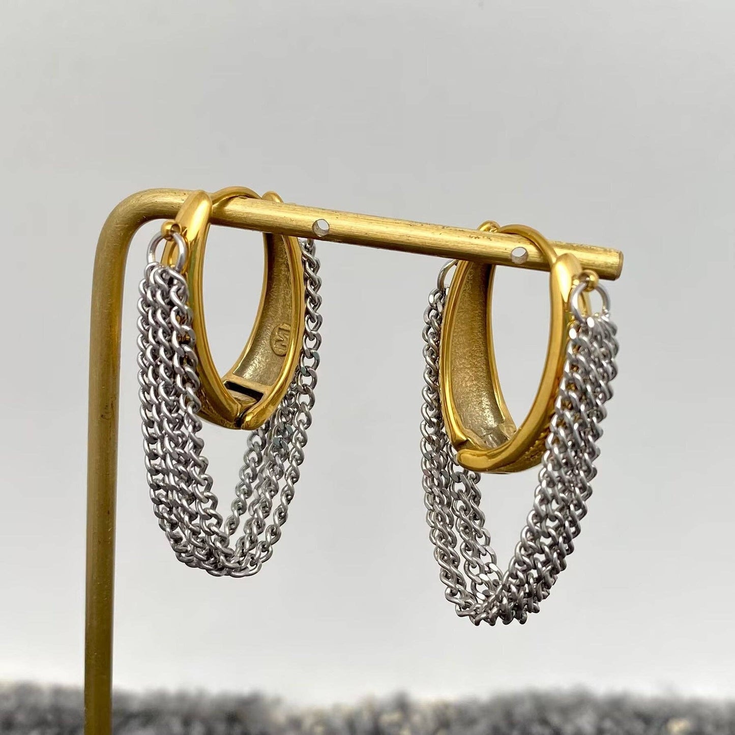VOGUE—Runway Series: Multi-layer Chain Fringe18K Golden/Silver (Two-Tone)
