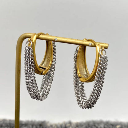 VOGUE—Runway Series: Multi-layer Chain Fringe18K Golden/Silver (Two-Tone)