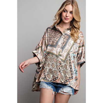 Simply Irresistible, Be the showstopper: LIGHT SATIN PRINT SHIRT