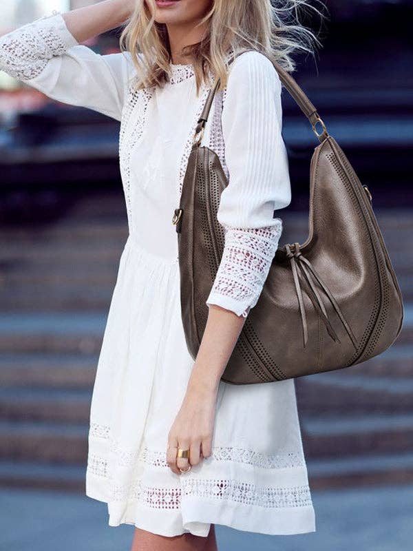 Hobo Bag—Pockets  2 Pcs Zipper Handbags