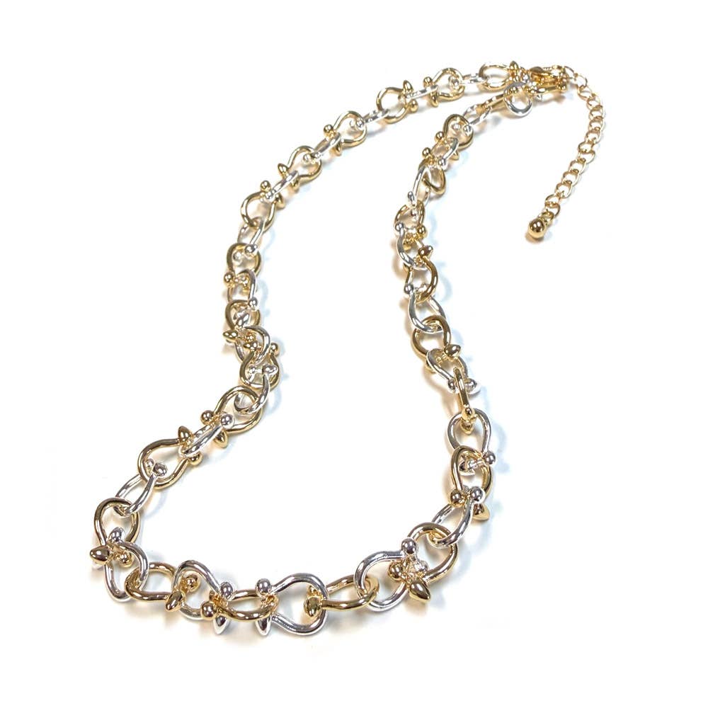CHUNKY HORSE SHOE CHAIN NECKLACE, CN 6869