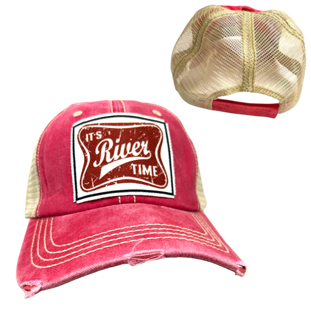 IT'S RIVER TIME | UNISEX HAT | DISTRESSED: Montana Boho Western Spirit Accessories: