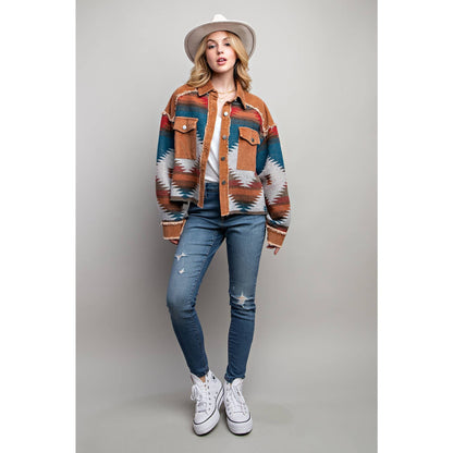 Montana Boho Western Spirit Fashion: AZTEC; COLORBLOCK; SHIRT JACKET
