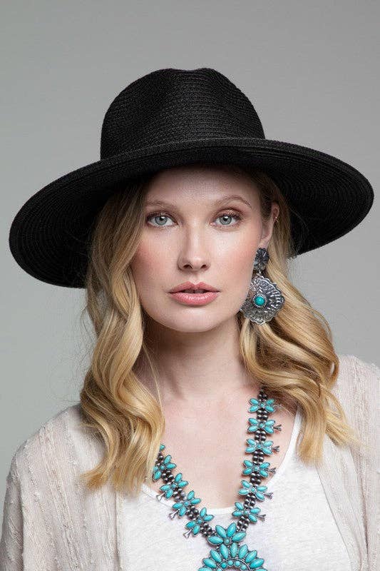 Panama Hat with Double Trim: Montana Boho Western Spirit Accessories