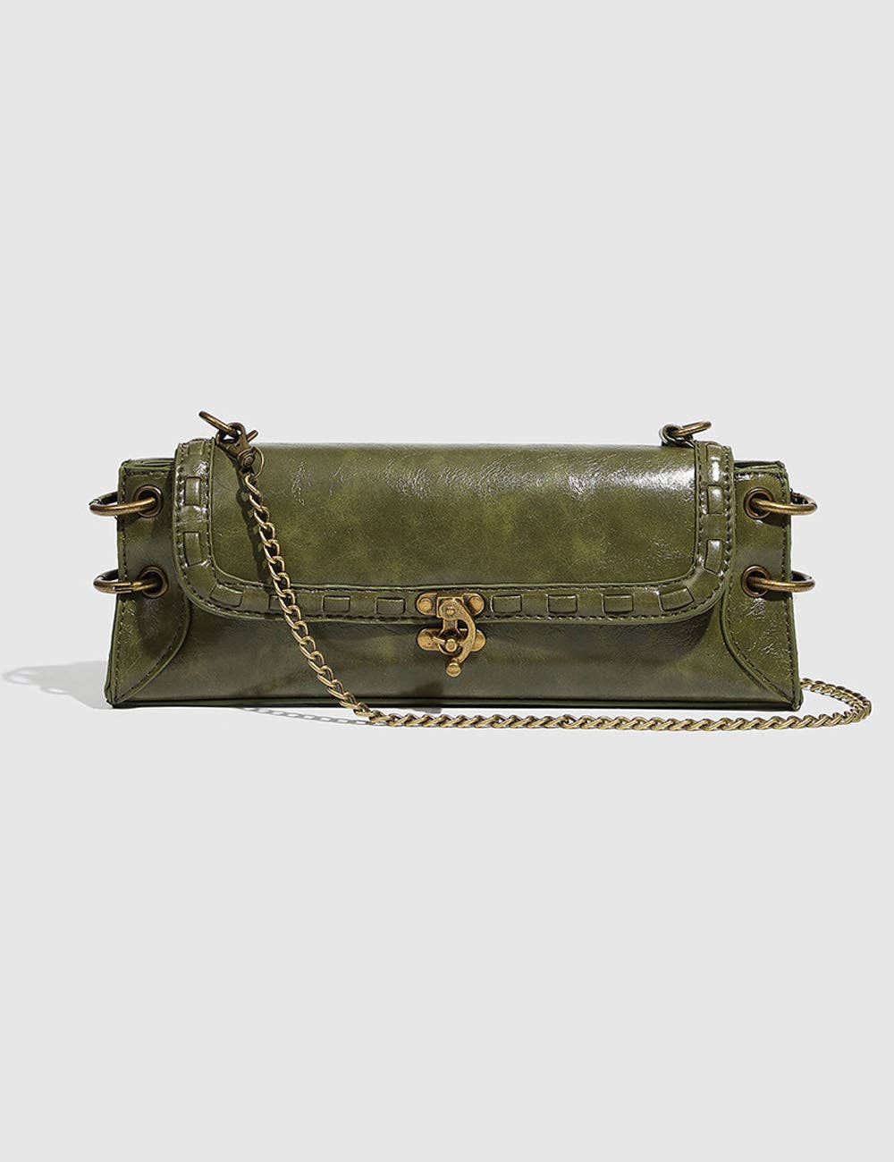 Montana Boho Vintage Vibe: Square Shoulder Bag With Chain Strap