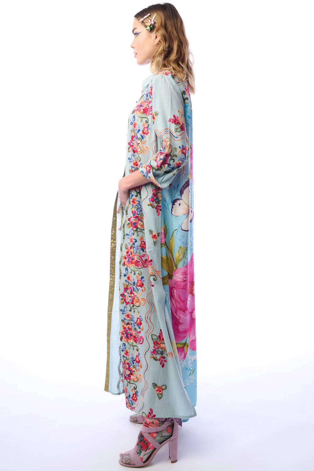 Annabella Beauty Maxi Duster gBlue | Duster Dress | Boho Dress
