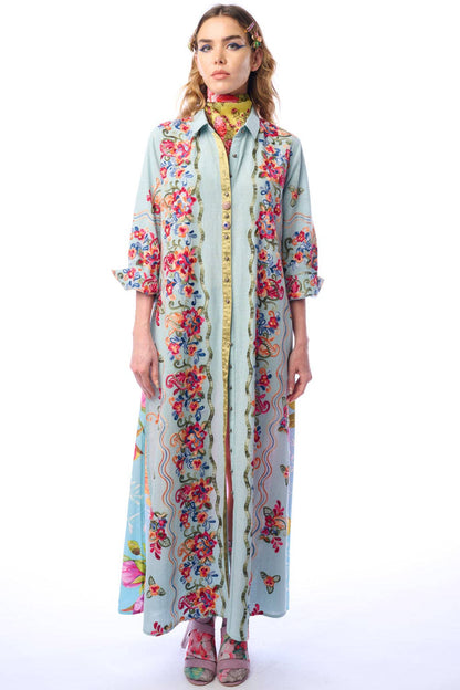 Annabella Beauty Maxi Duster gBlue | Duster Dress | Boho Dress