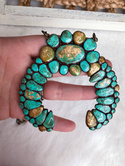 Aspen Necklace Western Handmade Turquoise (Squash Blossom)