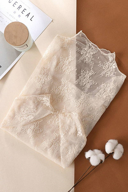 Montana Boho/Western Essentials: Sheer Lace Long Sleeve Top