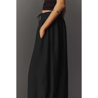 Flowy & Comfee: Lace Patchwork Wide-Leg Pants