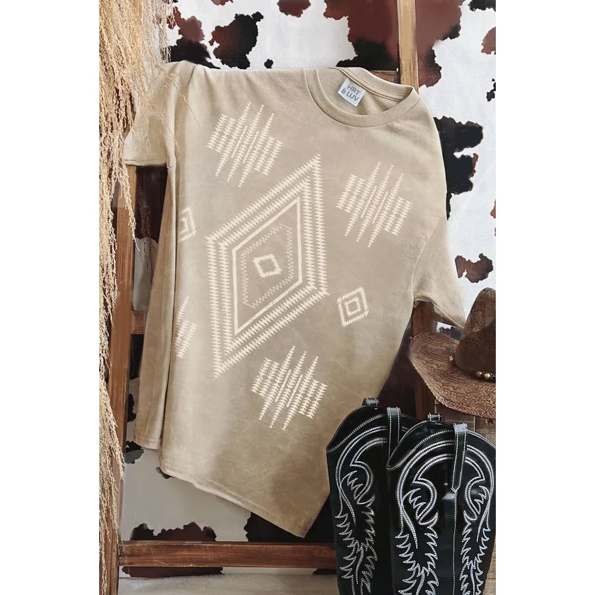 AZTEC TRIBAL BOHO MINERAL GRAPHIC TEE