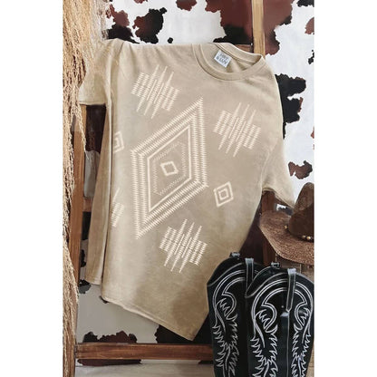 AZTEC TRIBAL BOHO MINERAL GRAPHIC TEE