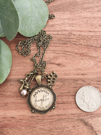 Touches of Faith: Daughter of the King Necklace Christian jewelry gift:Montana Boho Western Spirit Jewelry:
