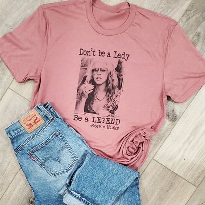 Retro Rock Band Don't Be a Lady T-Shirt Unisex Softstyle Tee