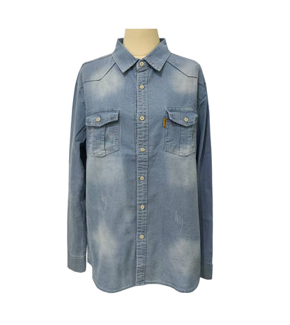 Boyfriend Western vintage relaxed fit denim shirt