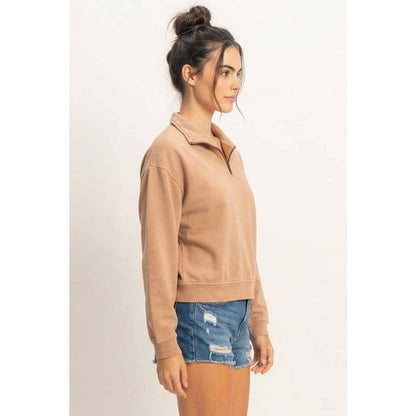 Sweatshirt: Half Zip Long Sleeve
