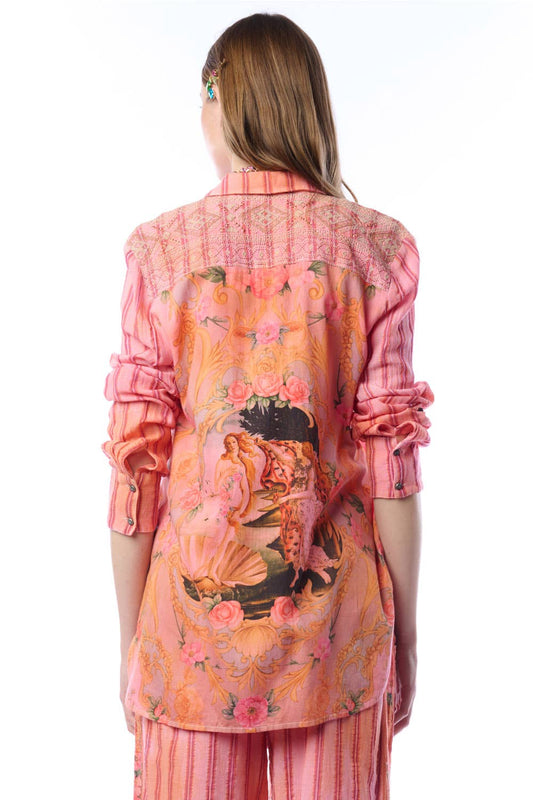 "The Birth of Venus” Shirt | Floral Button Down: FREE SPIRIT DREAMER Series: Boho & Free-People loving styles.