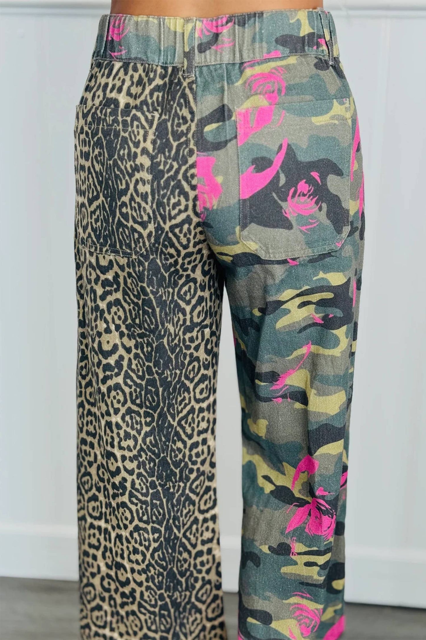 Faded Camo Print Leopard Patchwork Jeans: FREE SPIRIT DREAMER Series: Boho &amp; Free-People loving styles.&nbsp;