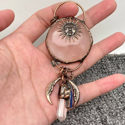 Rocky Mountain Spirit Jewelry: Natural Stone  Sun God Moon  Pendant