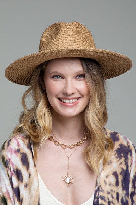 Panama Hat with Double Trim: Montana Boho Western Spirit Accessories